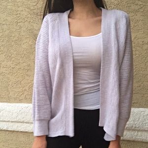 Banana Republic grey chunky knit open cardigan